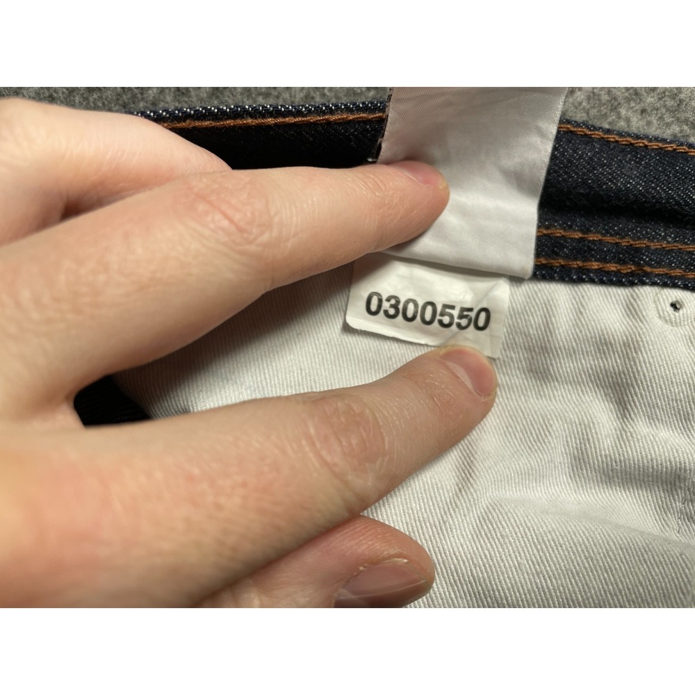 The Unbranded Brand UB222 Tapered Jeans Mens 32x32 Indigo Stretch Raw Selvedge - Picture 16 of 16